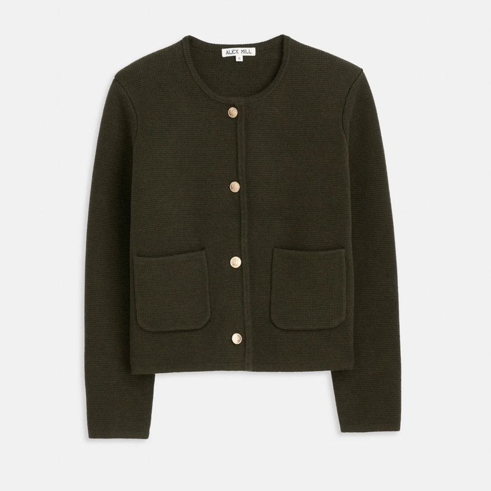 Alex Mill Olive Green Cardigan Sweater